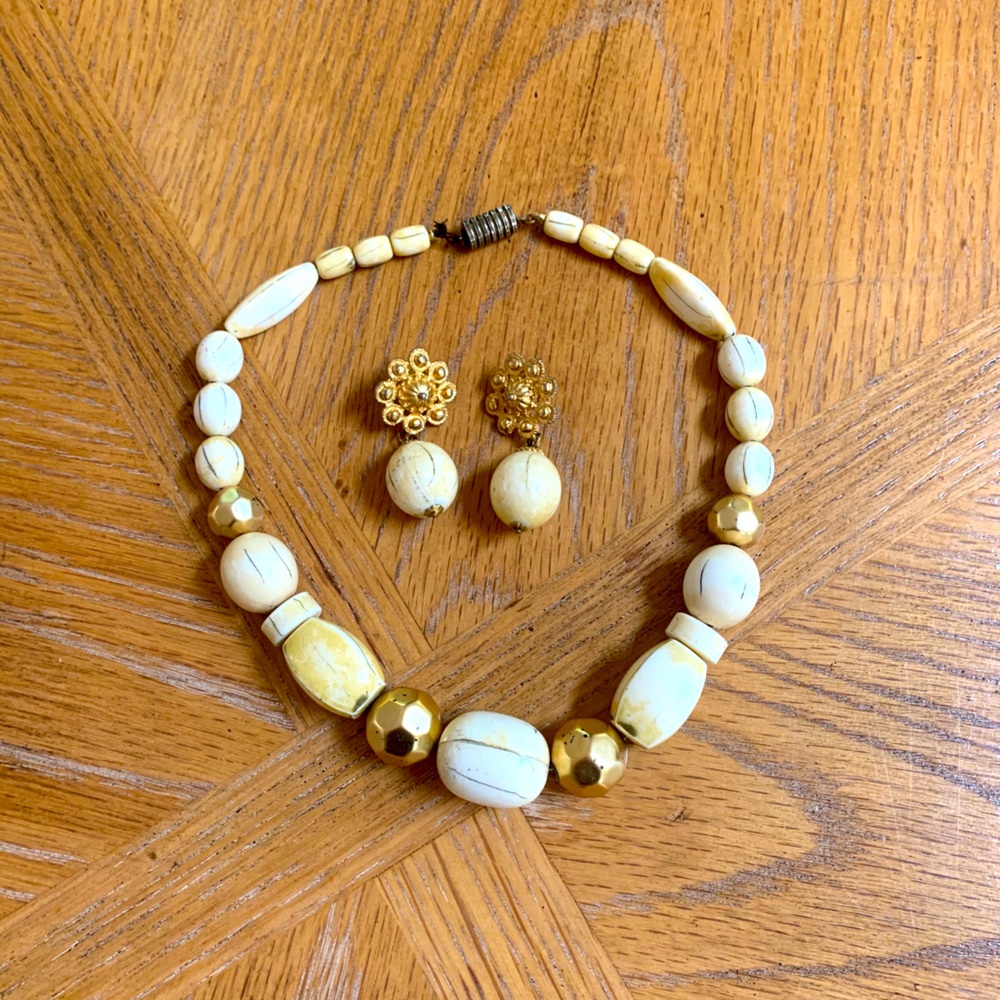 Necklace with matching earrings
